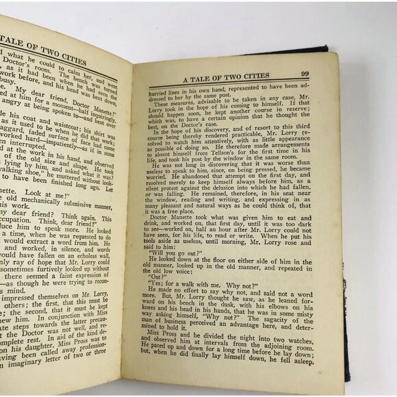 A Tale of Two Cities by Charles Dickens Vintage Antique Kingsport Press No Date - Picture 5 of 12